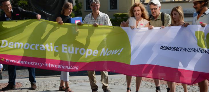 March for a Democratic Europe Now in Bratislava at EU Summit