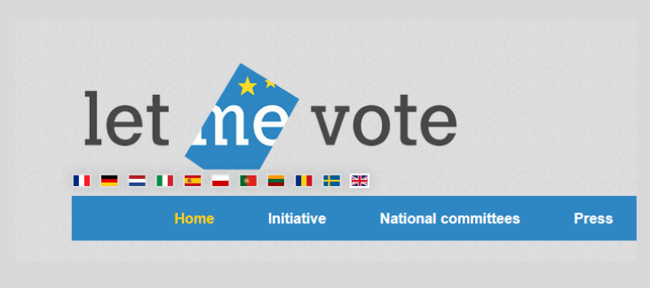 The logo of the ECI "Let me vote"