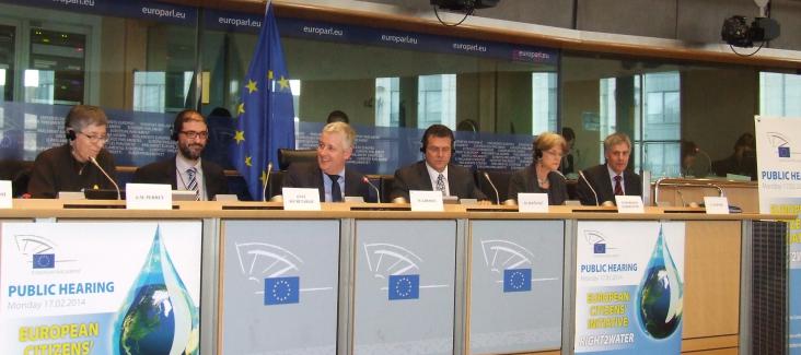 The panel of the first ECI hearing on "Right2Water"
