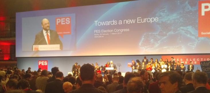 Party of European Socialists meeting in Palazzi dei Congressi in Rome 