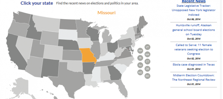 A screenshot of ballotpedia.org, capturing all ballot measures in the US