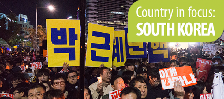 Candlelight rally against Park Geun-hye. Foto credit Teddy Cross (CC BY 2.0)