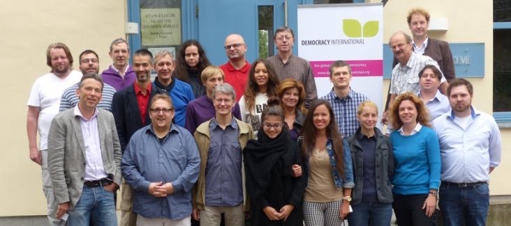 The participants of Democracy International's Summer Academy, September 2014