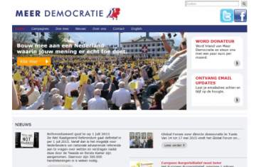 A screenshot of www.meerdemocratie.nl
