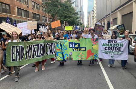 Photo of the Yasunidos on Climate Week march. Provided by Jorge Espinosa