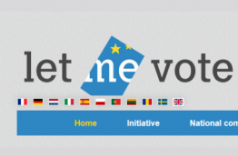 The logo of the ECI "Let me vote"